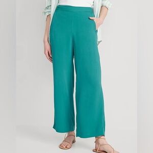 Old Navy Teal Green Wide Leg Playa Pants